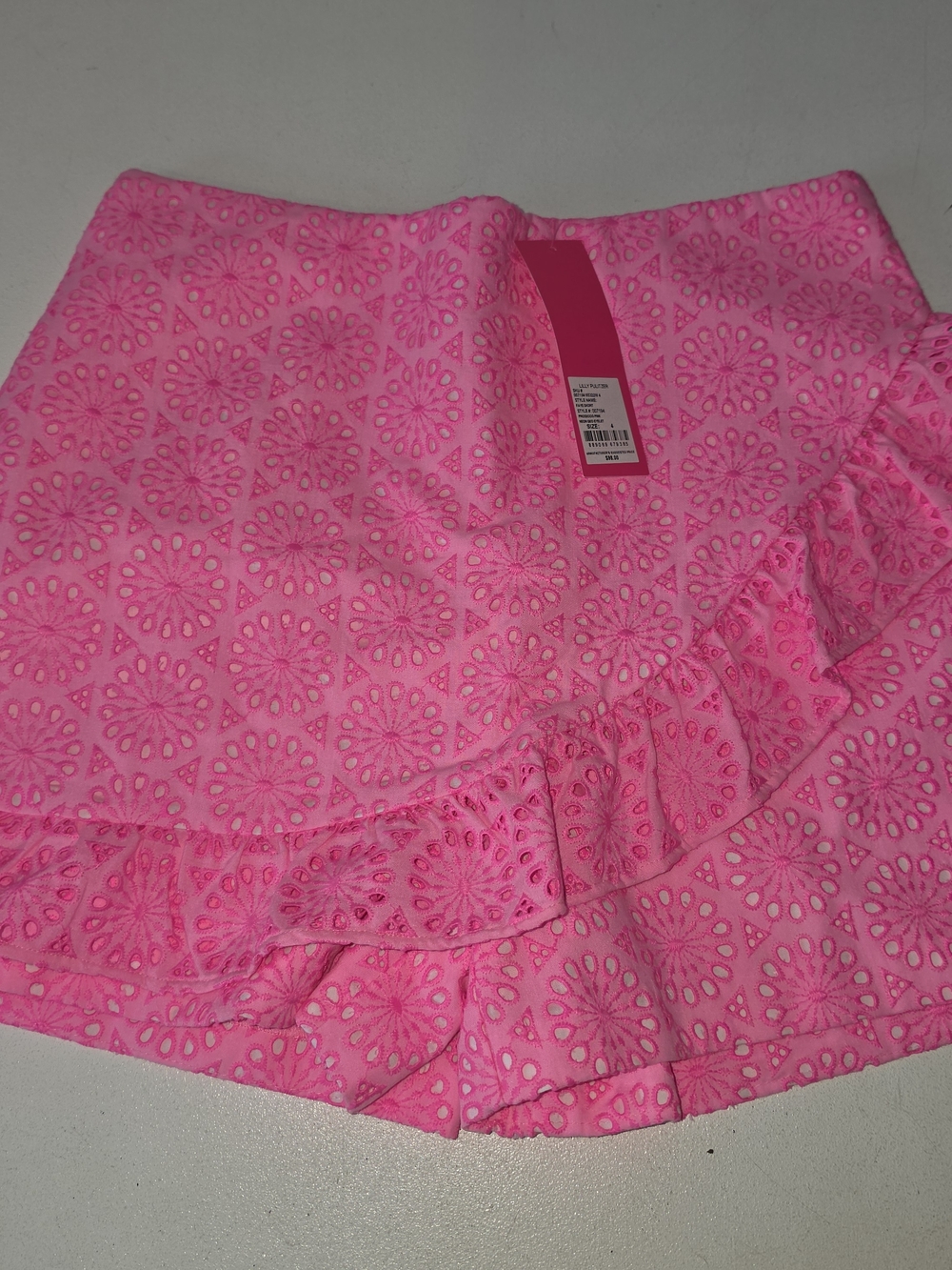 Lilly Pulitzer Neon Geo Eyelet Pink Mini